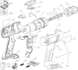 Page A Diagram and Parts List for FSD142K-2 3 Black and Decker Boring Machine